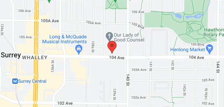 map of 104 13929 105A AVENUE